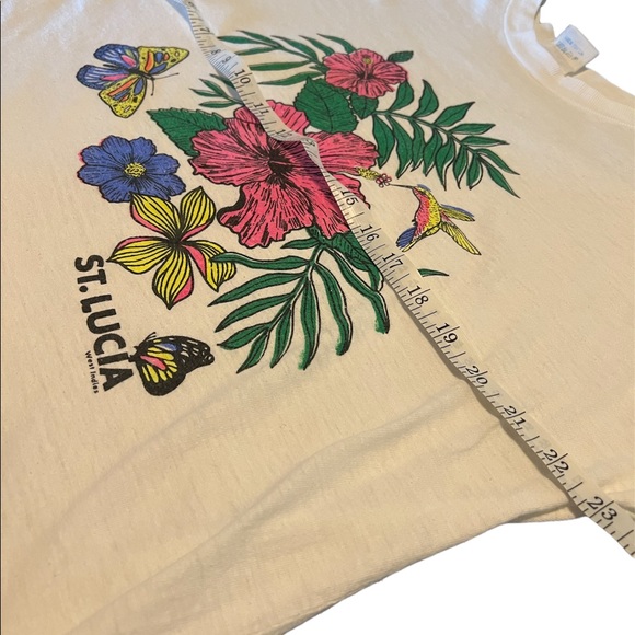 Vintage oversized graphic t shirt single stitch floral Hawaii - Picture 11 of 12